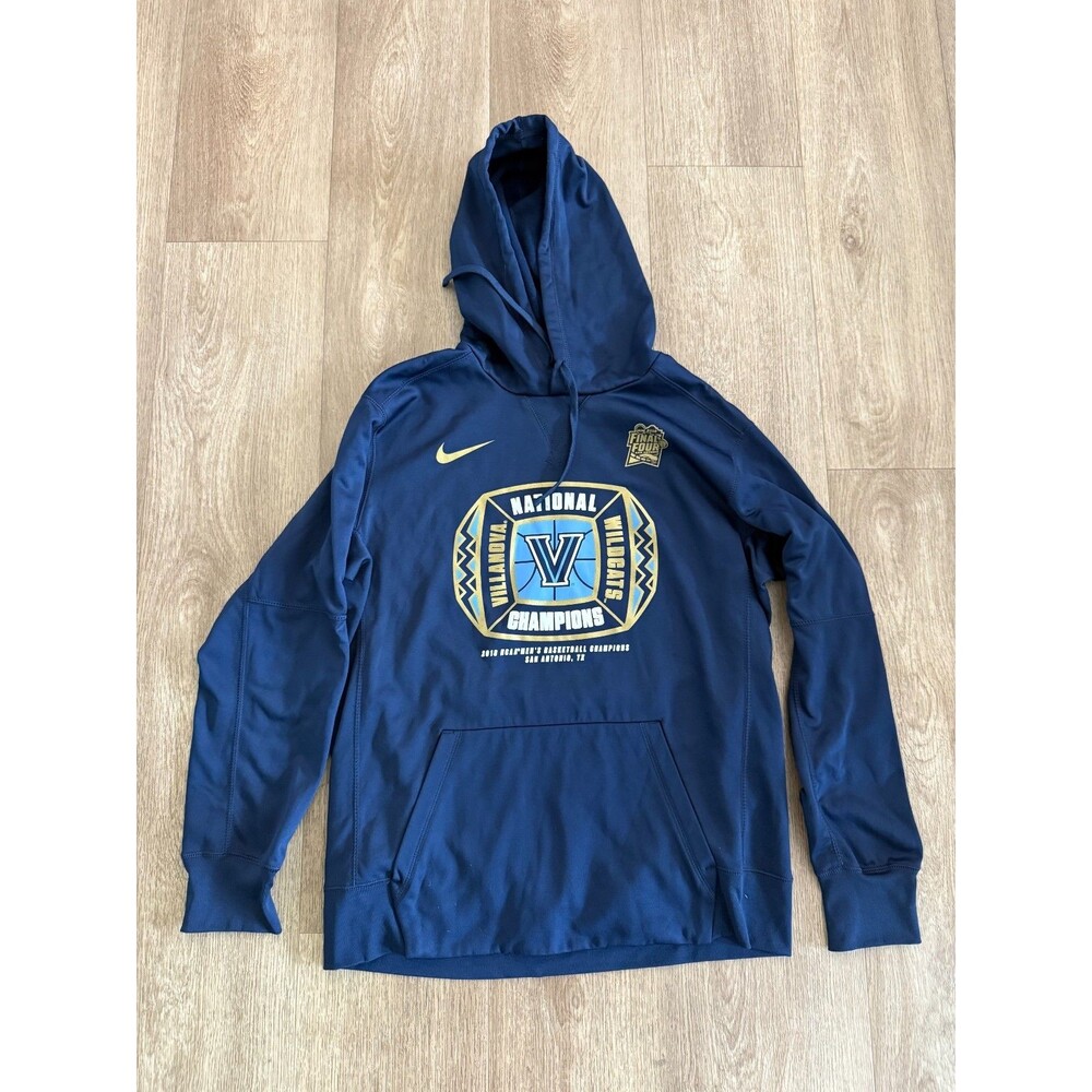 2018 Villanova Wildcats Basketball Champions x Nike Men's Hoodie Navy • Large